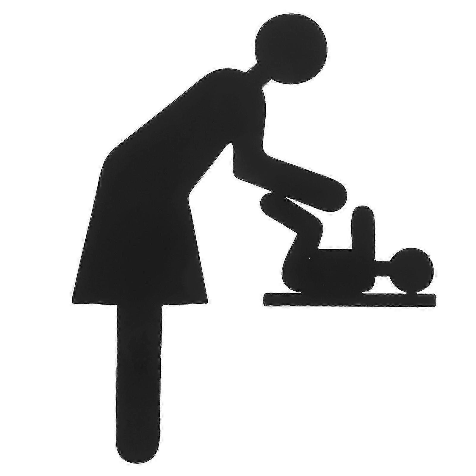 Skylt för skötbord, skylt för toalett, skylt för blöjbyte för allmänheten