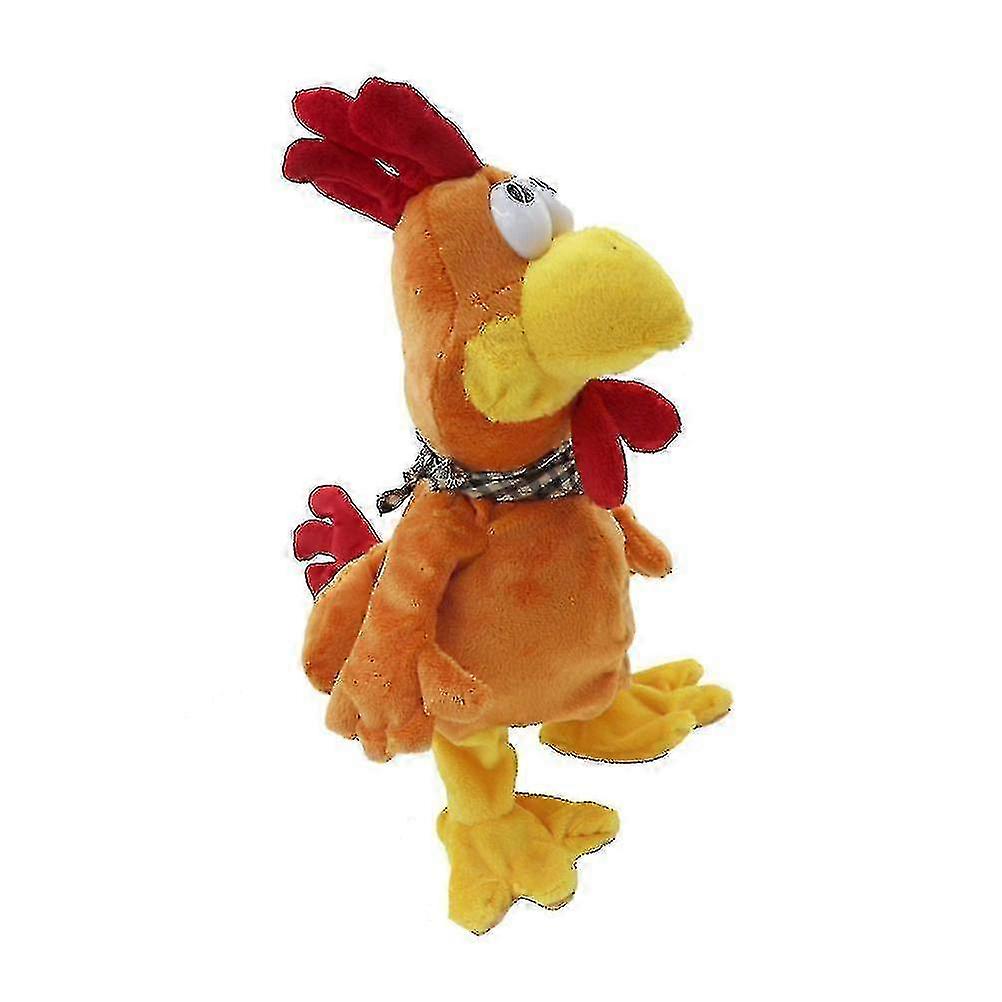 15" Electronic Interactive Plush Chicken Toy with Squawking, Singing & Waving Motion