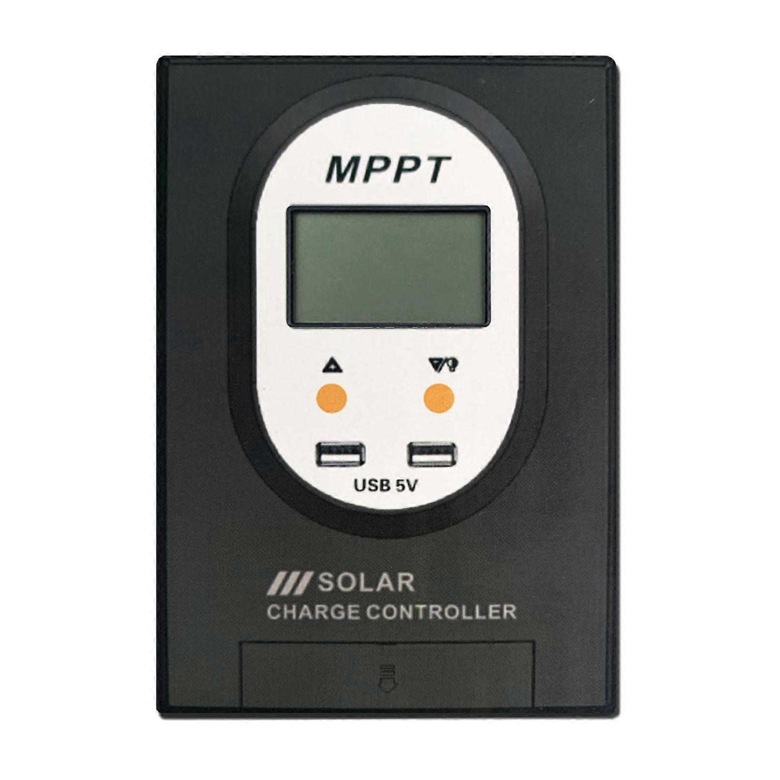 Weatherproof MPPT Solar Regulator 12V/24V Automatic Recognition LED Display Charges Controllers for Camping Energy Needs Multicolor