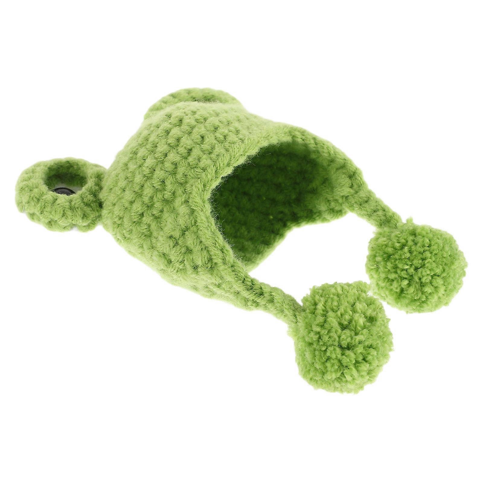 Soft Woolen Yarn Doll Hats for Tiny Dolls with Cartoon Style