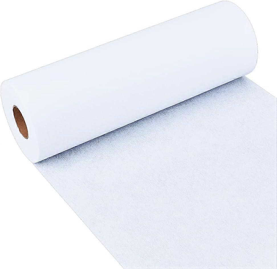 Heavy Weight White Iron-On Fusible Interfacing 11.8 Inchx30 Yards Non-Woven Interfacing Iron On Single-Sided Interfacing Non-Woven Apparel Interfacing