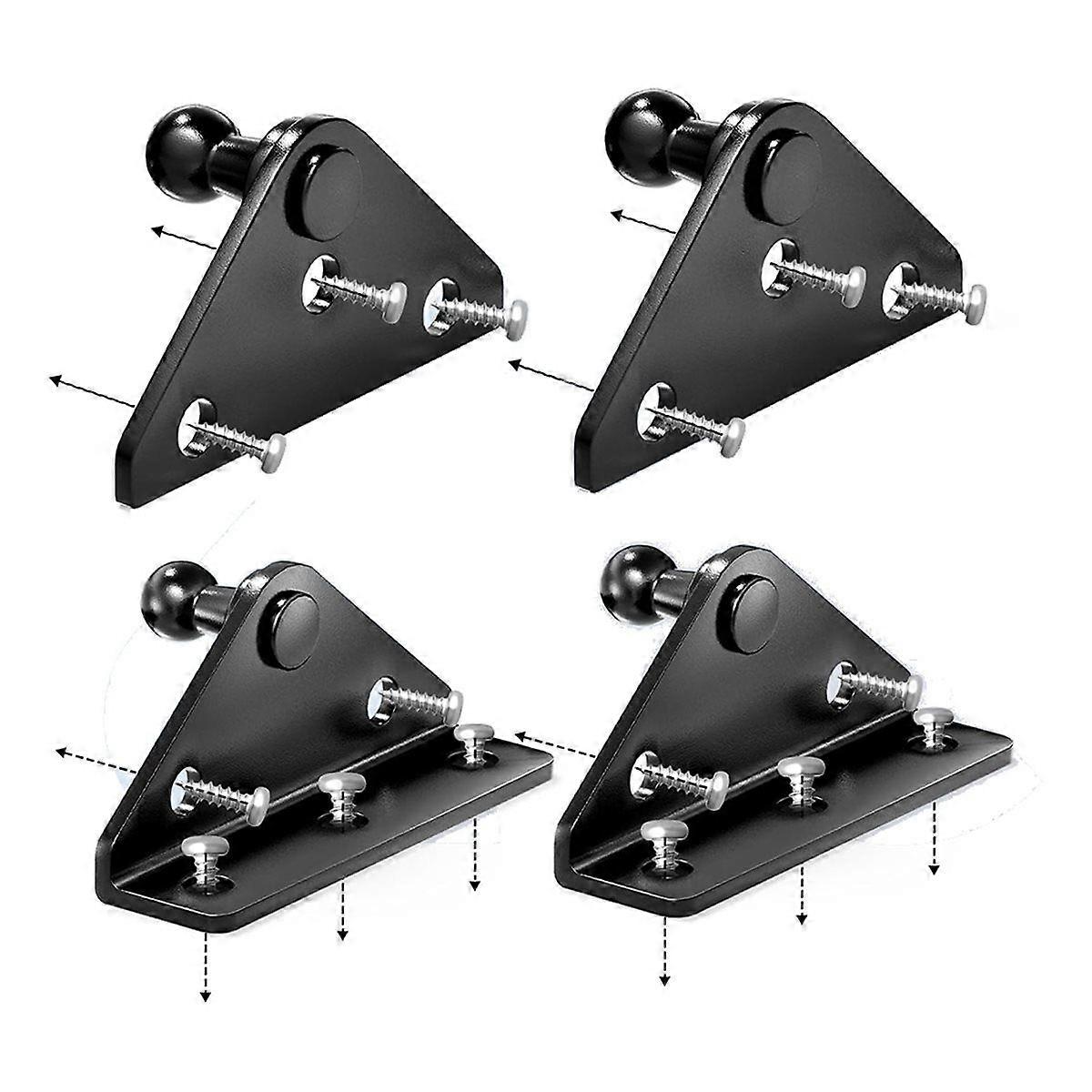 10MM Ball Stud Mounting Bracket, 4PCS Universal Gas Strut Mounts for RV Door Lift Supports Shocks Sp