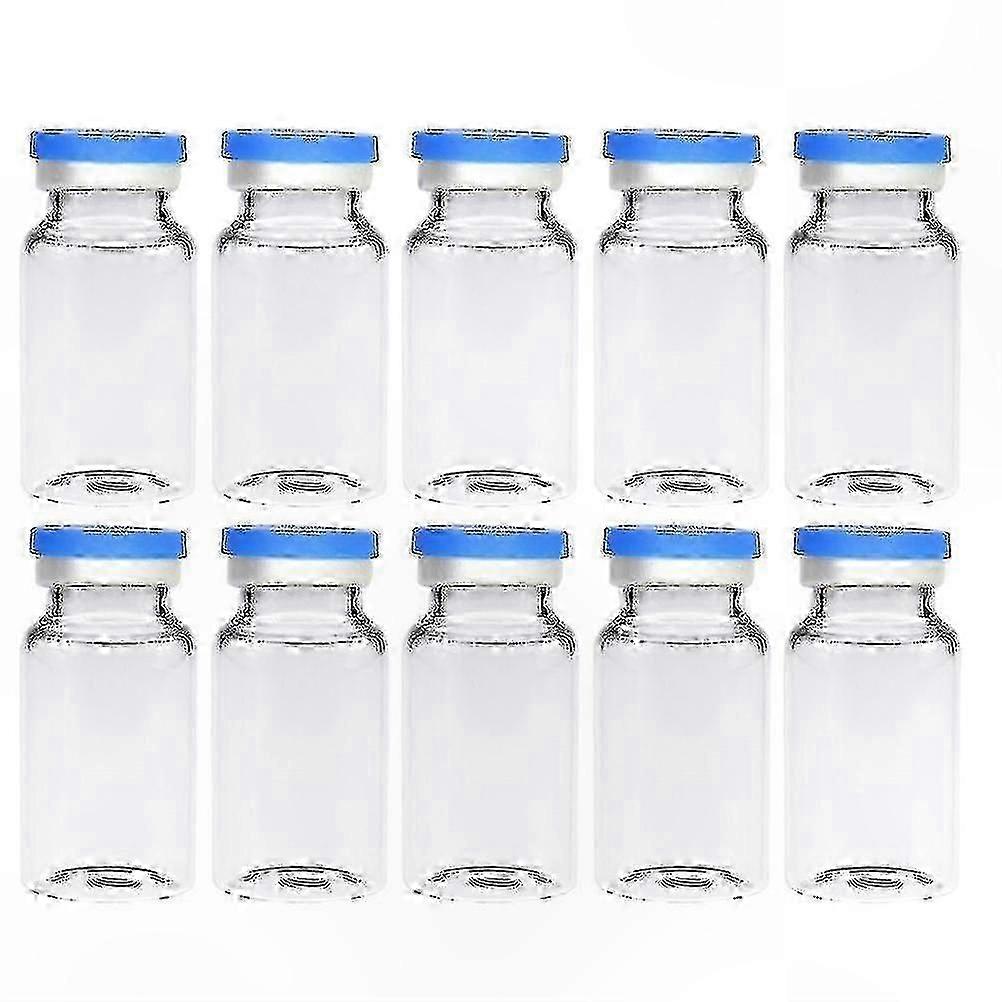 Clear glass vials 10ml 20 pack for cosmetics and lab