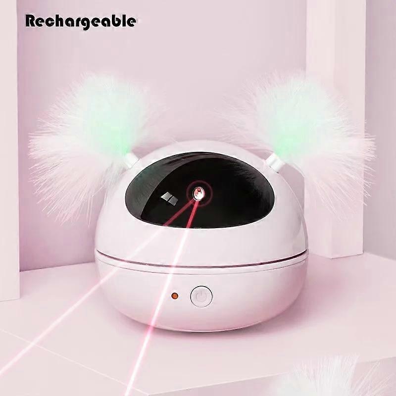 Auto Rotating Cat Interactive Toy Electric LED Laser  Interactive Robot Toys 360 Degrees Irregular Move Intelligent Teasing Cat