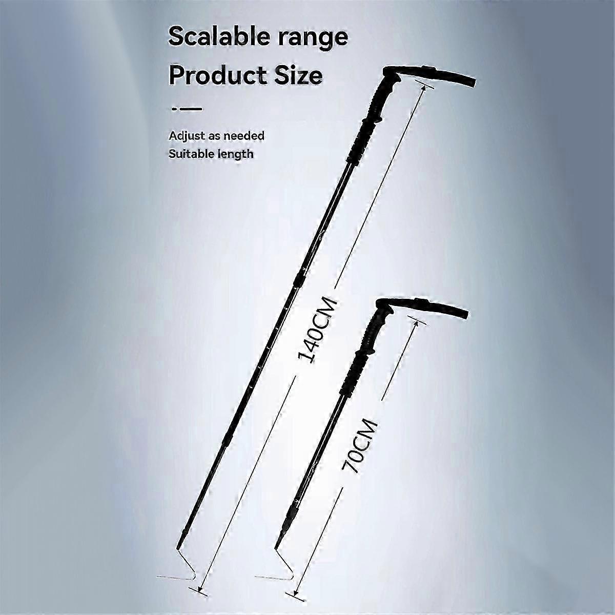 55 Inch Snake Professional Retractable Snake Hook, Snake Tongs Reptile Pickup Stick, Catcher Snake Pole Handling