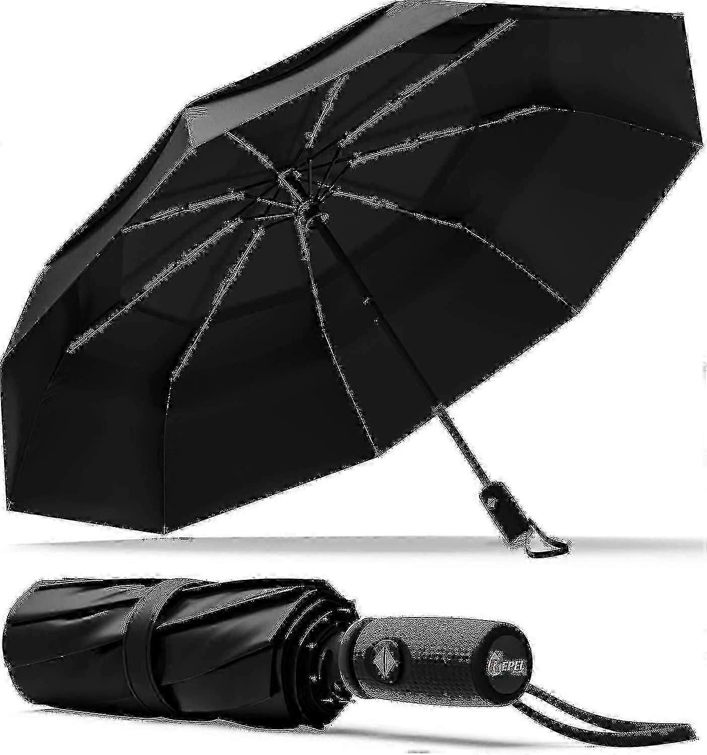 Repel Windproof Travel Umbrella - Wind Resistant, Compact, Light, Automatic, Folding and Portable