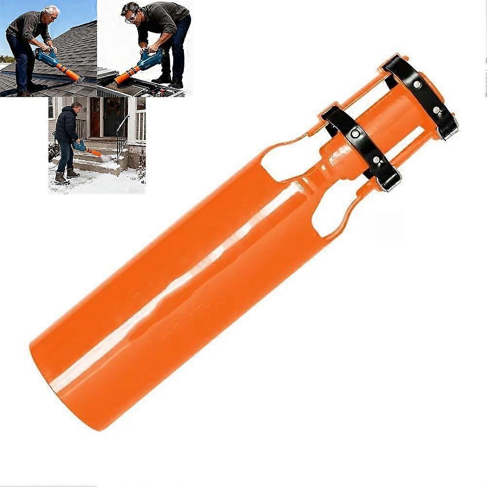 Leaf Blower Turbo Nozzle Extension with Airflow Amplifier for Faster Yard, Lawn and Driveway Cleanup Orange