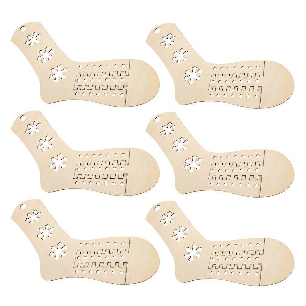 6Pcs Durable Wooden Sock Blockers For DIY Projects Suitable For Experienced Knitters With Adjustable Features