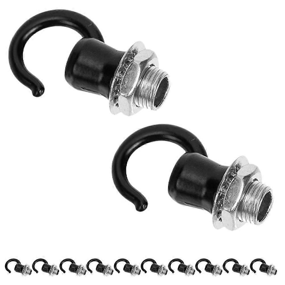 Lantern Ceiling Hooks Heavy Duty for Hanging Lights 12Pcs Iron Black Set