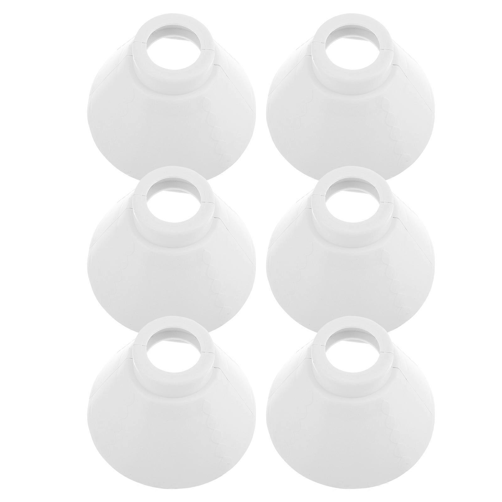 White Plastic Lamp Shade Replacement for Ceiling Light 6Pairs