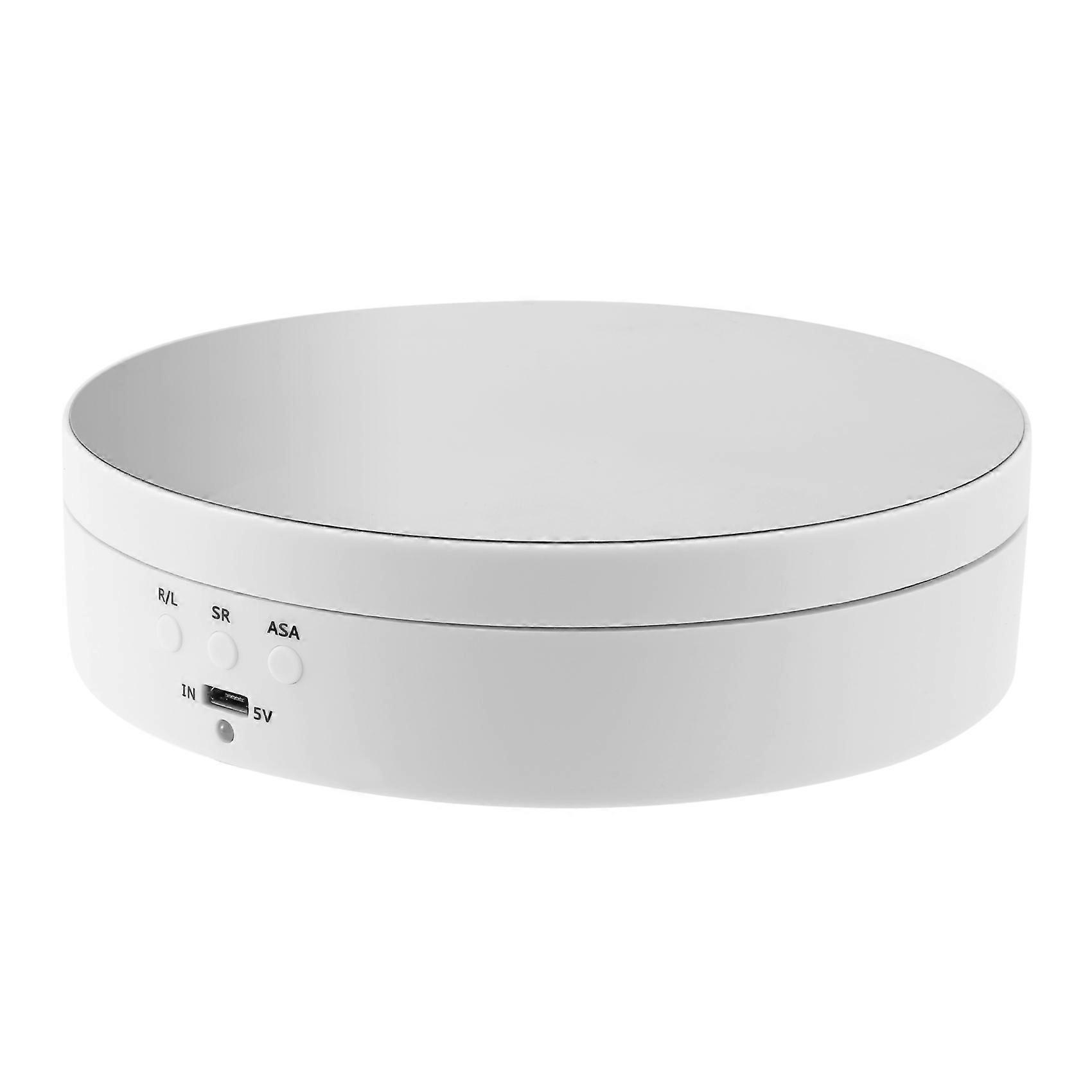 360 Degree Round Rotating Turntable Display Stand Photography Accessories Studio Photo Background Stand (White)