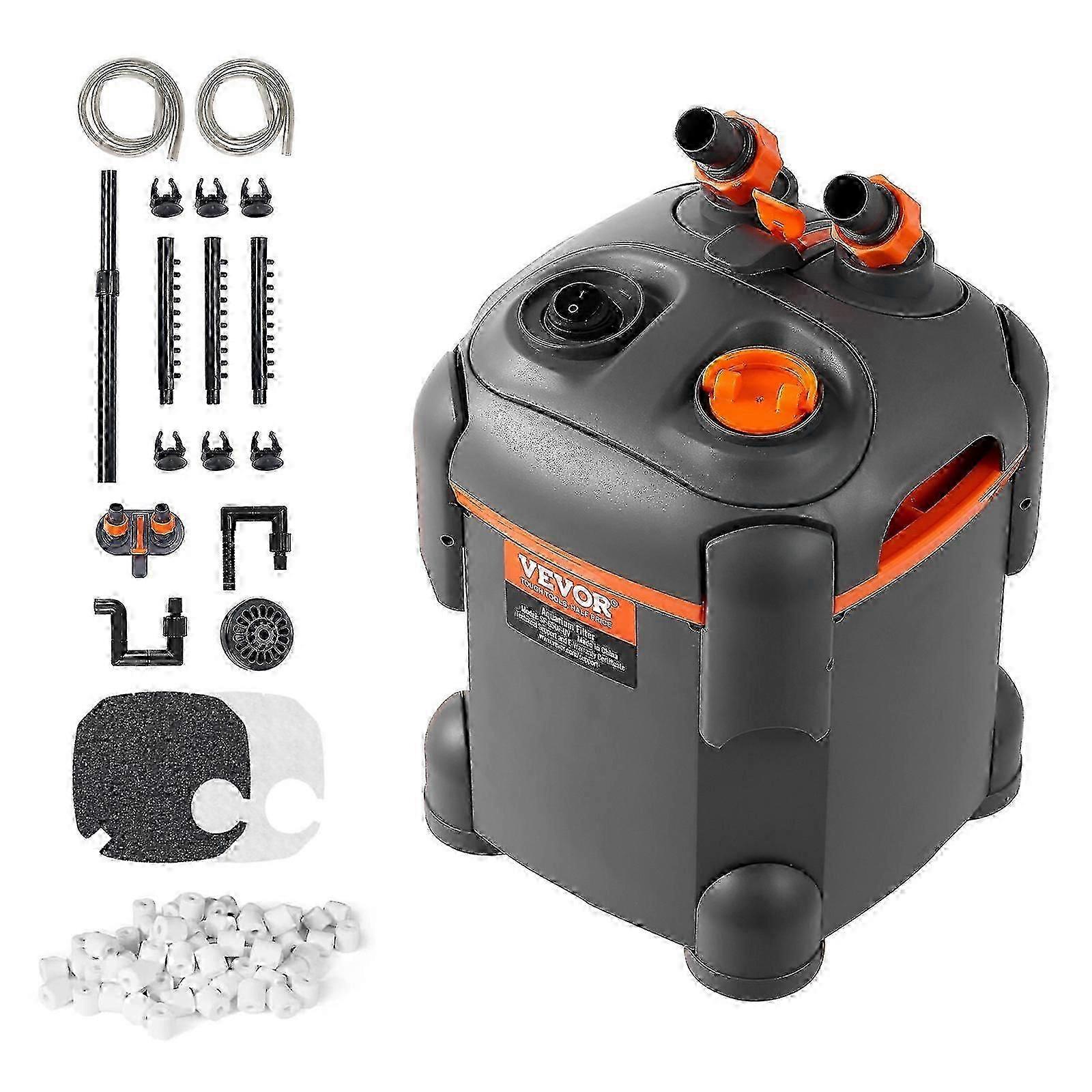 فلتر حوض السمك 172GPH ، فلتر علبة 30 جالون ، فائق الهدوء ، مع حماية من الأشعة فوق البنفسجية ، لخزانات الأسماك ، 8 واط