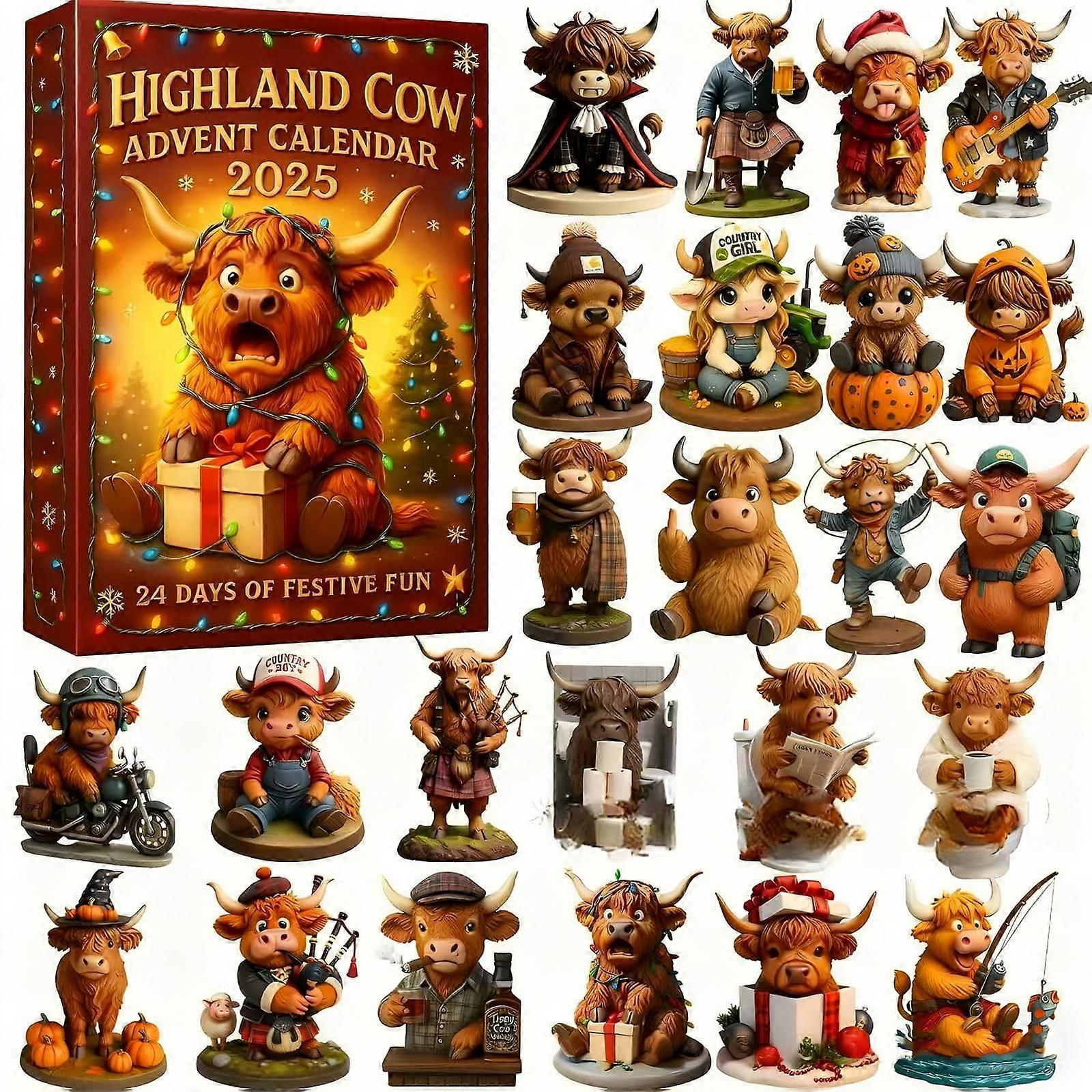 Advent Calendar 2025 with 24 Soft Gel Figurines, Christmas Countdown for Kids and Adults