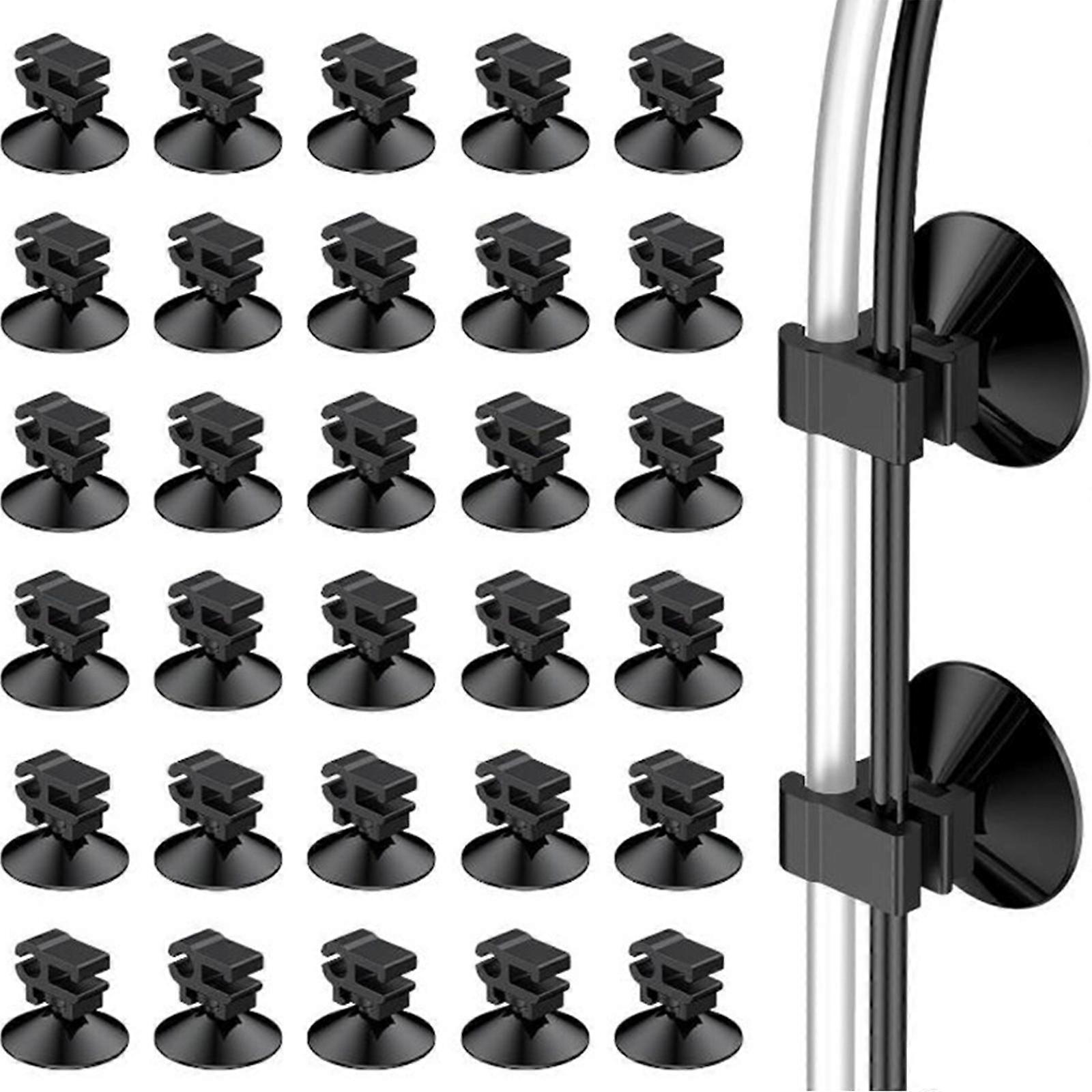 30pcs Efficient Aquarium Suction Cup Clip for Heaters Pipe and Cleaning Tool Strong Hold Easy to Installation Tool Multicolor