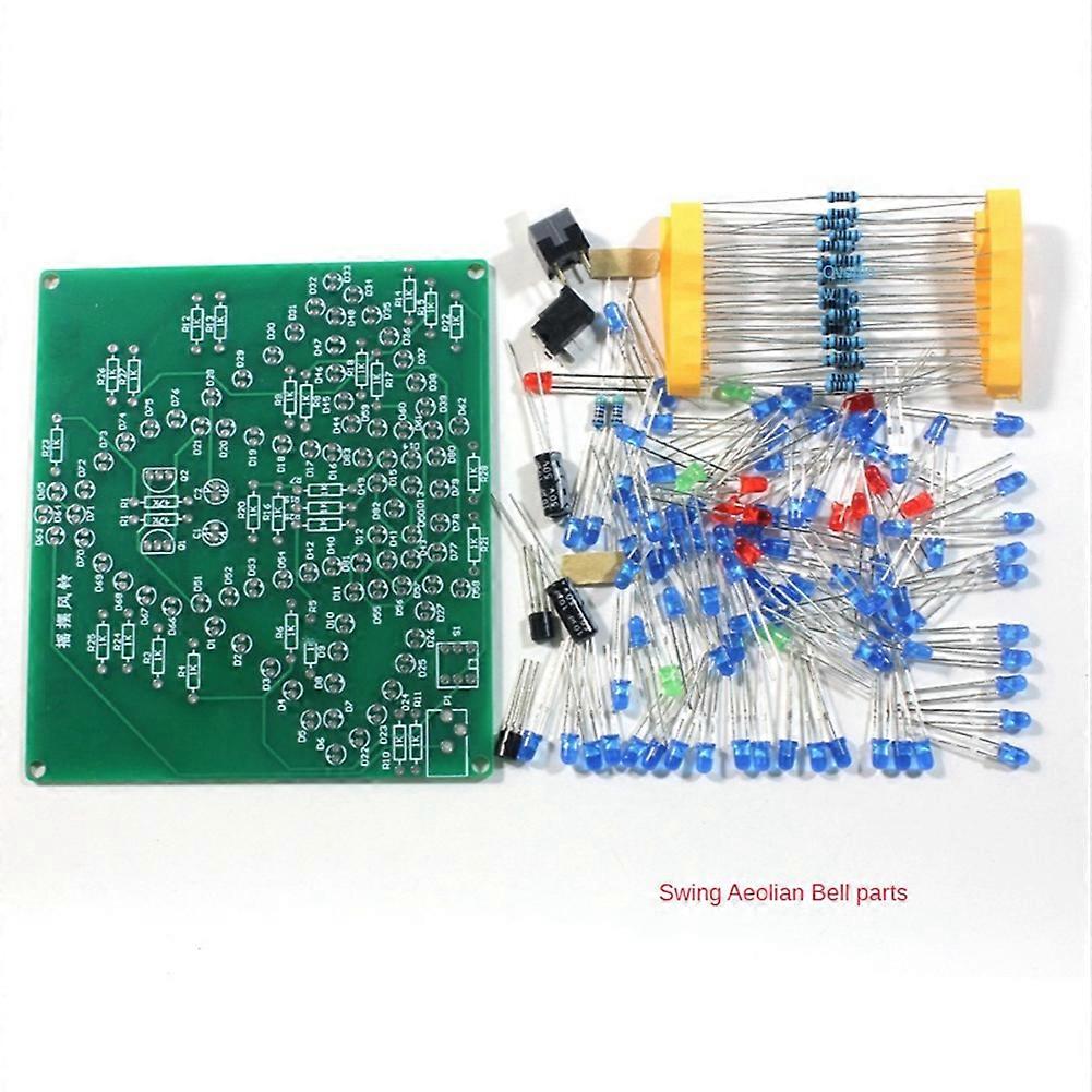 DIY Electronic Kit DC 4.5-5V Swing Wind Chime Windbell Soldering Project Practice Learning Kit, Without Case