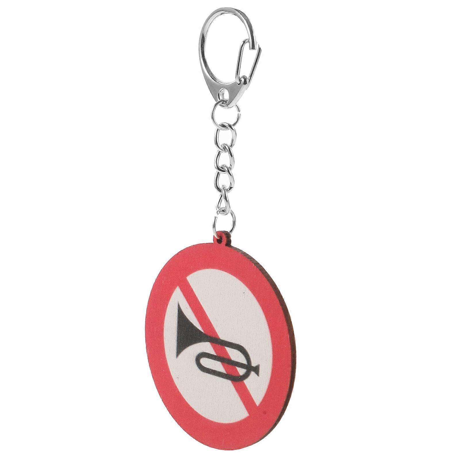 Traffic Sign Decor Keychain Daily Use Stylish Design Bag Ornament Multi 1Pack