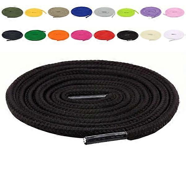 Shoelaces - Round [100 cm] - Multiple color choices Black one size