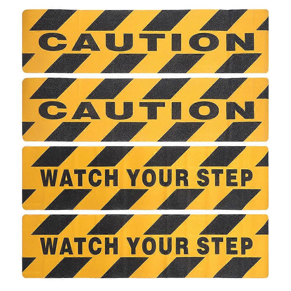 Non Slip Adhesive Caution Tape for Walkway Safety Use 4Pcs Assorted Color PVC
