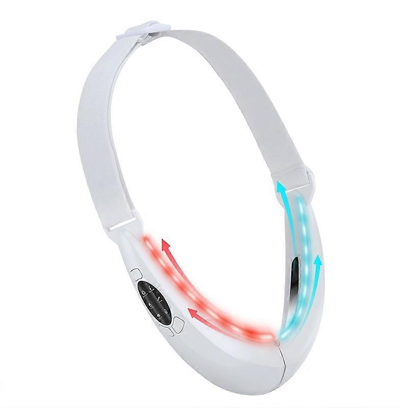 106892 EMS Microcurrent Red and Blue Light Massage Face-Lifting Instrument (White)