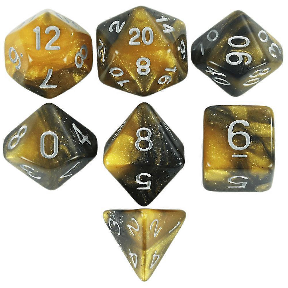 New Dual Color Multi Faced Dragon And Dungeon Game Dice Board Game Color (7 Pieces Per Set)