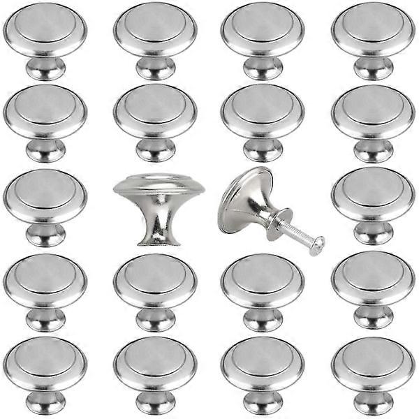 20pcs Kitchen Knobs, Brushed Nickel Cabinet Knobs, Eeekit Drawer Dresser Handles Cupboard Door Heavy Duty Knobs, Kitchen Cabinet Hardware