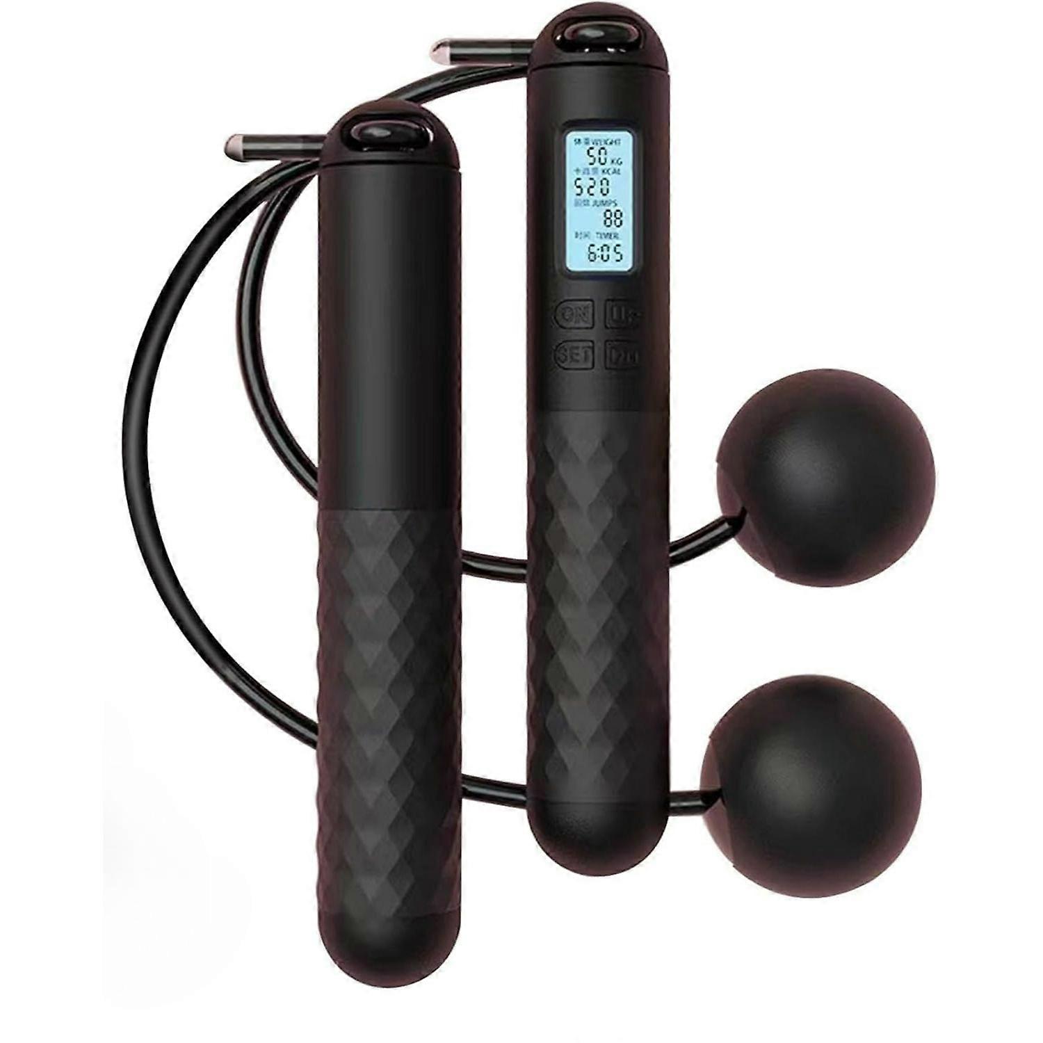 Skipping Rope with Counter , Cordless Jump Rope Smart Skipping Rope, Gravity Ball Jump Rope, Gravity Ball Skipping（Y1448）