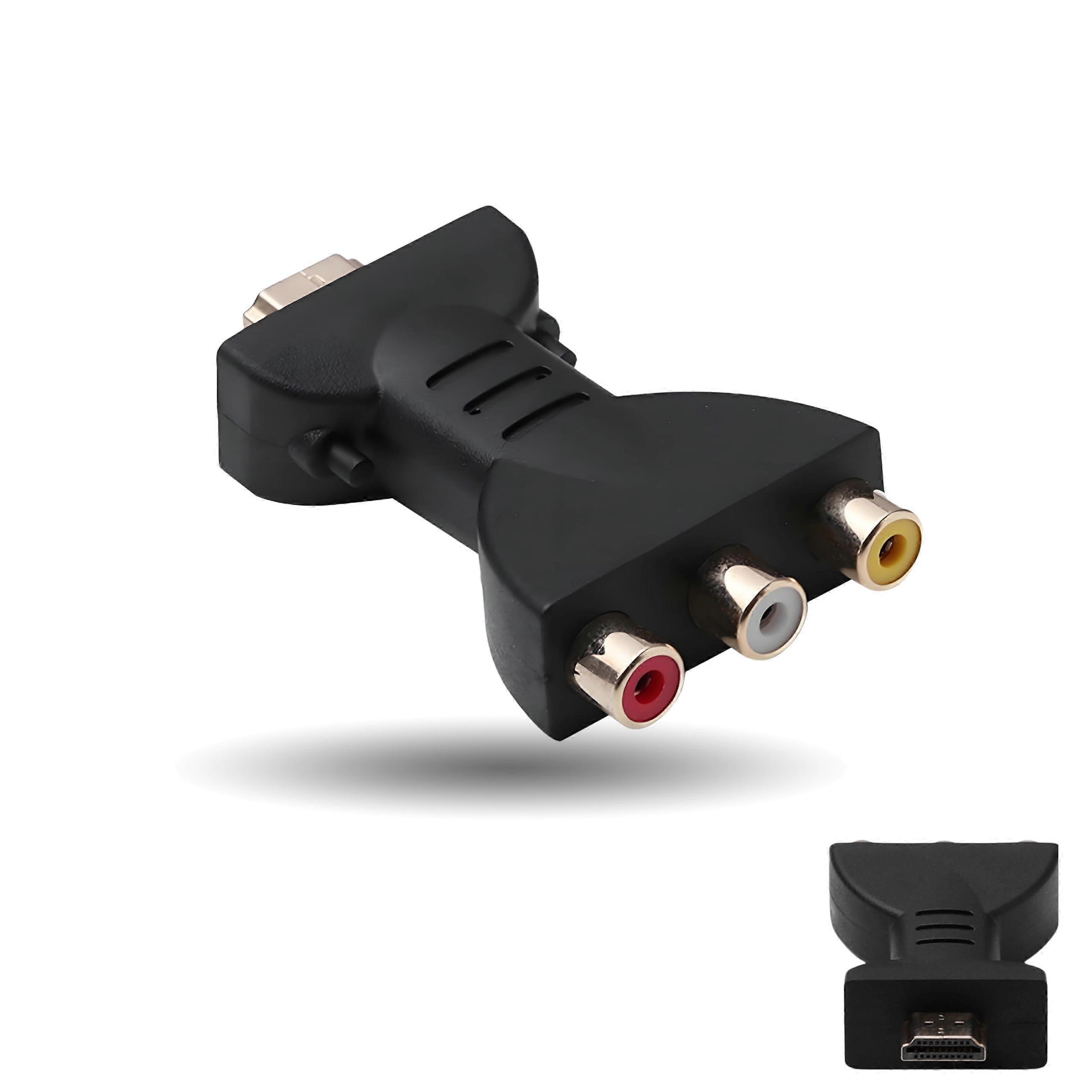 HDMI to AV RGB RCA Converter GoldPlated Interface 3 RCA Outputs Red White Yellow RWY Compatible With HDTV Decoded TV