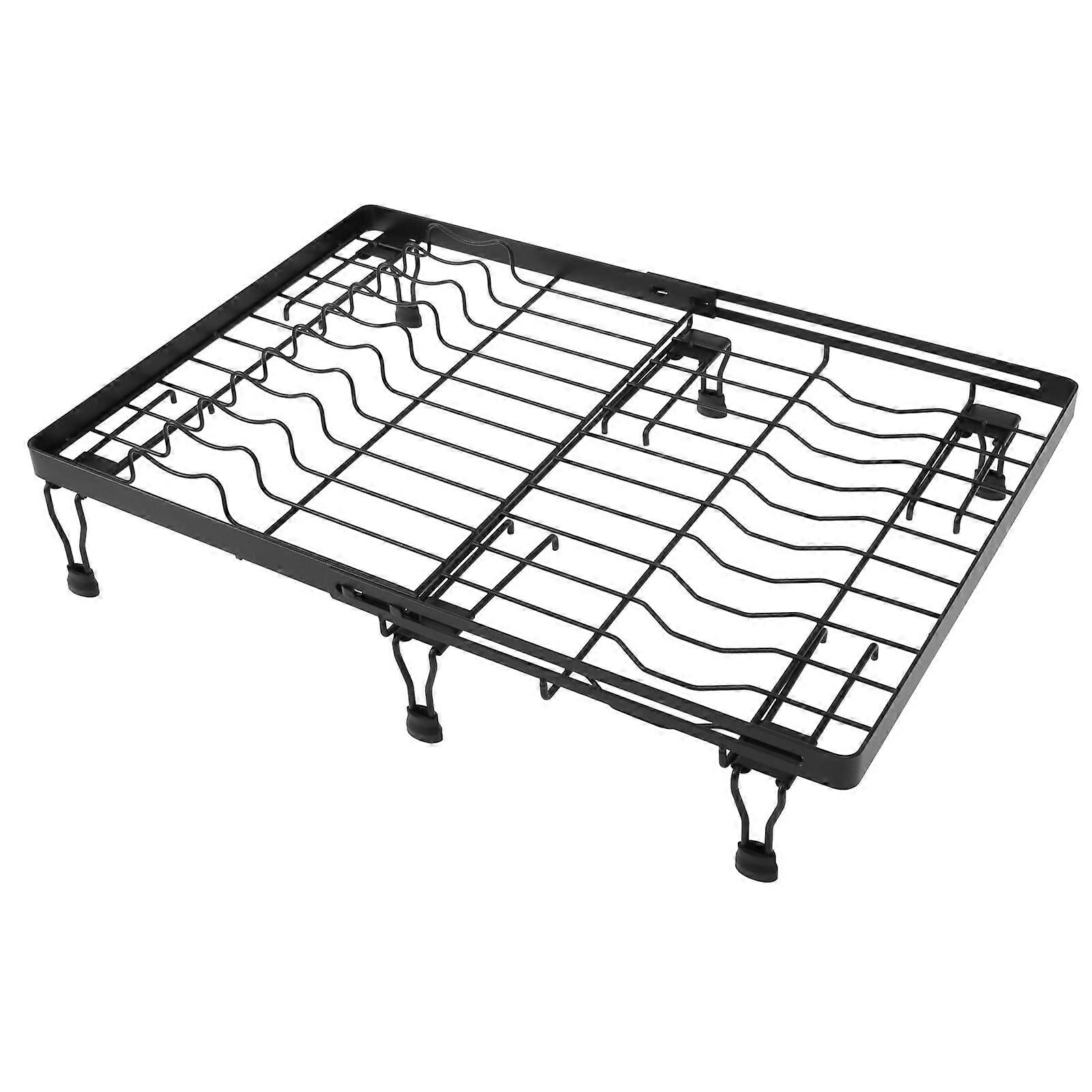 FUYGRCJ Expandable Dish Drying Rack, Large Capacity, Rustproof, Anti-Slip, Space-Saving Drainer for Kitchen Counter