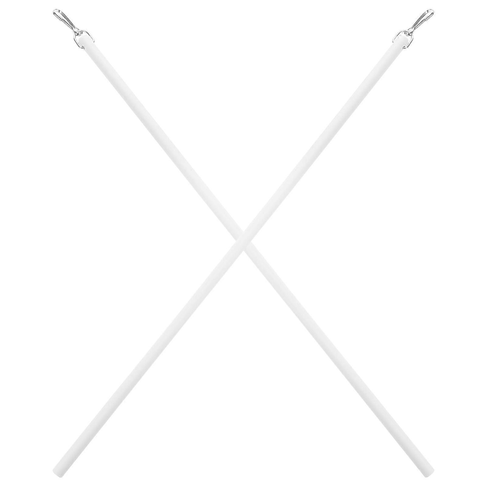 Acrylic Curtain Wand with Metal Snap Hook 43cm Drapery Pull Rods Set for Smooth Curtain Operation