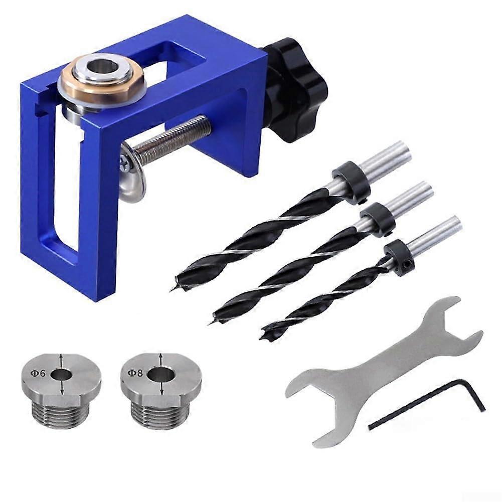 Adjustable Dowel Jig and Drill Guide for Cabinet Doors, Aluminum Template with Precise Hole Alignment