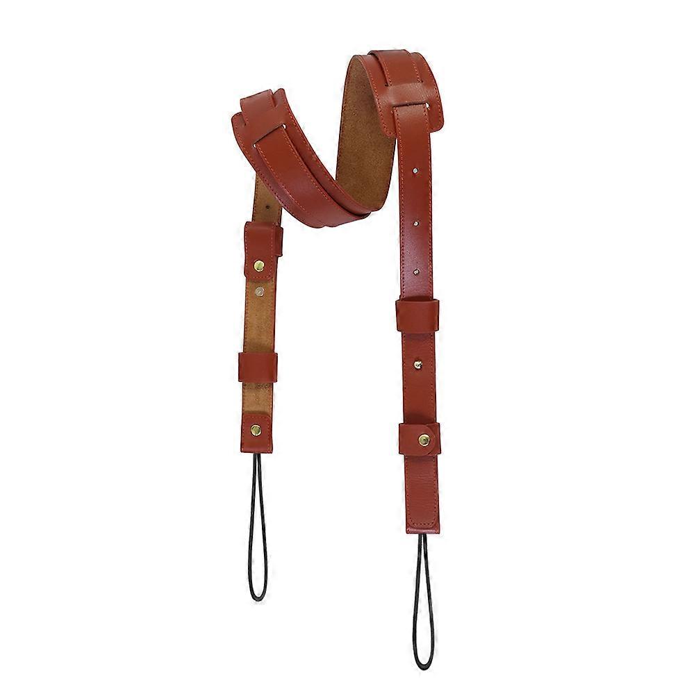 Brown Camera Strap Adjustable Single Shoulder Belt 2Pcs