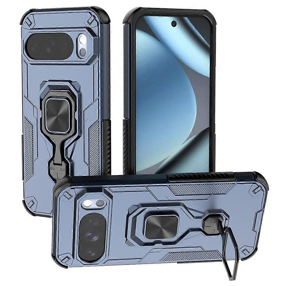For Google Pixel 10 Pro Case Rotatable Ring Kickstand PC+TPU Shockproof Phone Cover