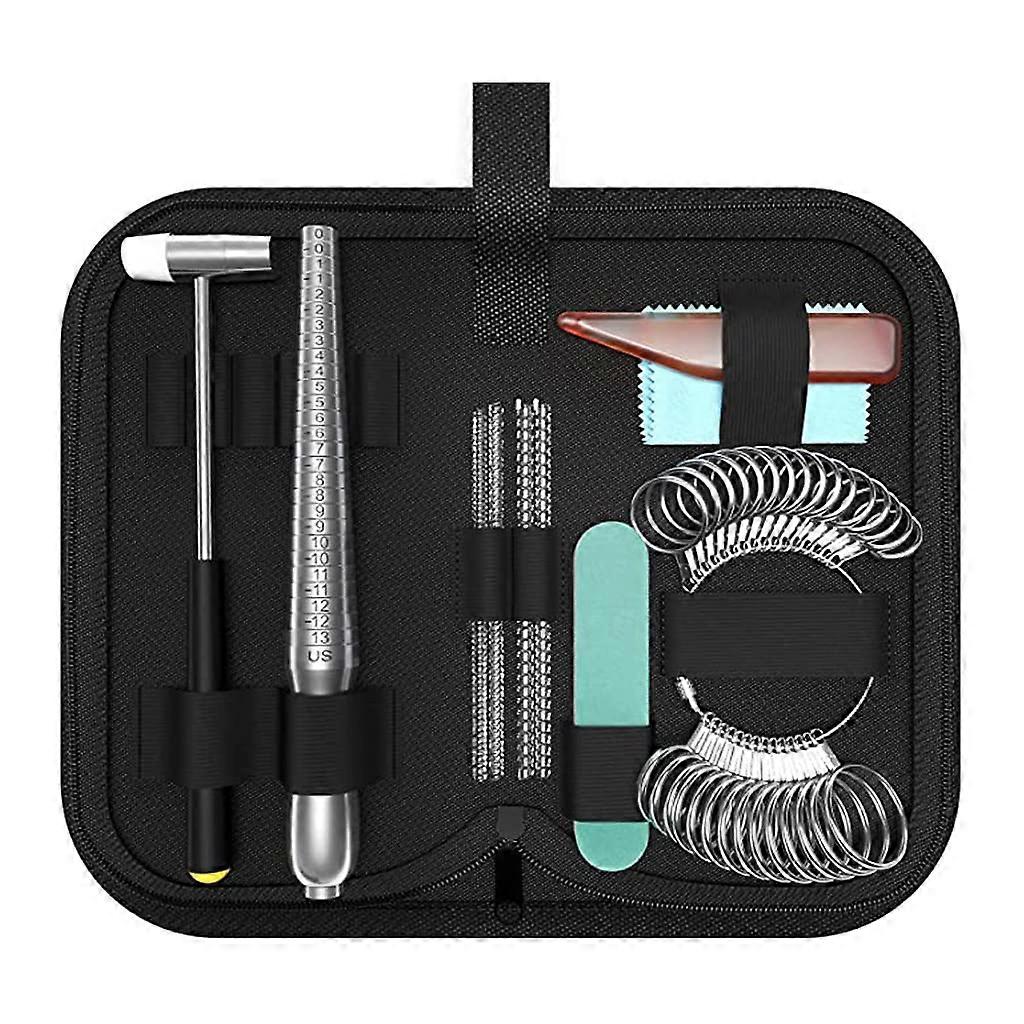Jewelry Making Tools Ring Sizer Kit with Accurate Measurement and Professional Polishing Set