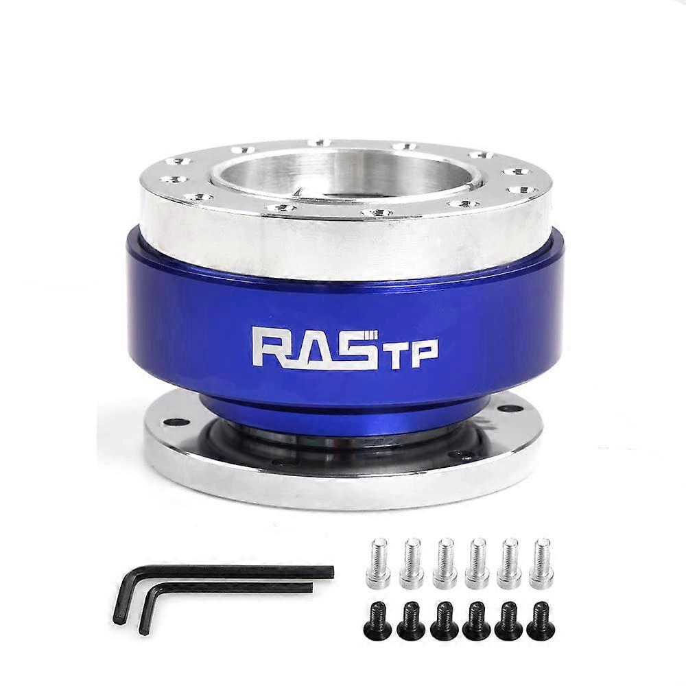 Steering Wheel Quick Release Hub Adapter Kit, 6Hole Compatible, Durable Aluminum Alloy Blue