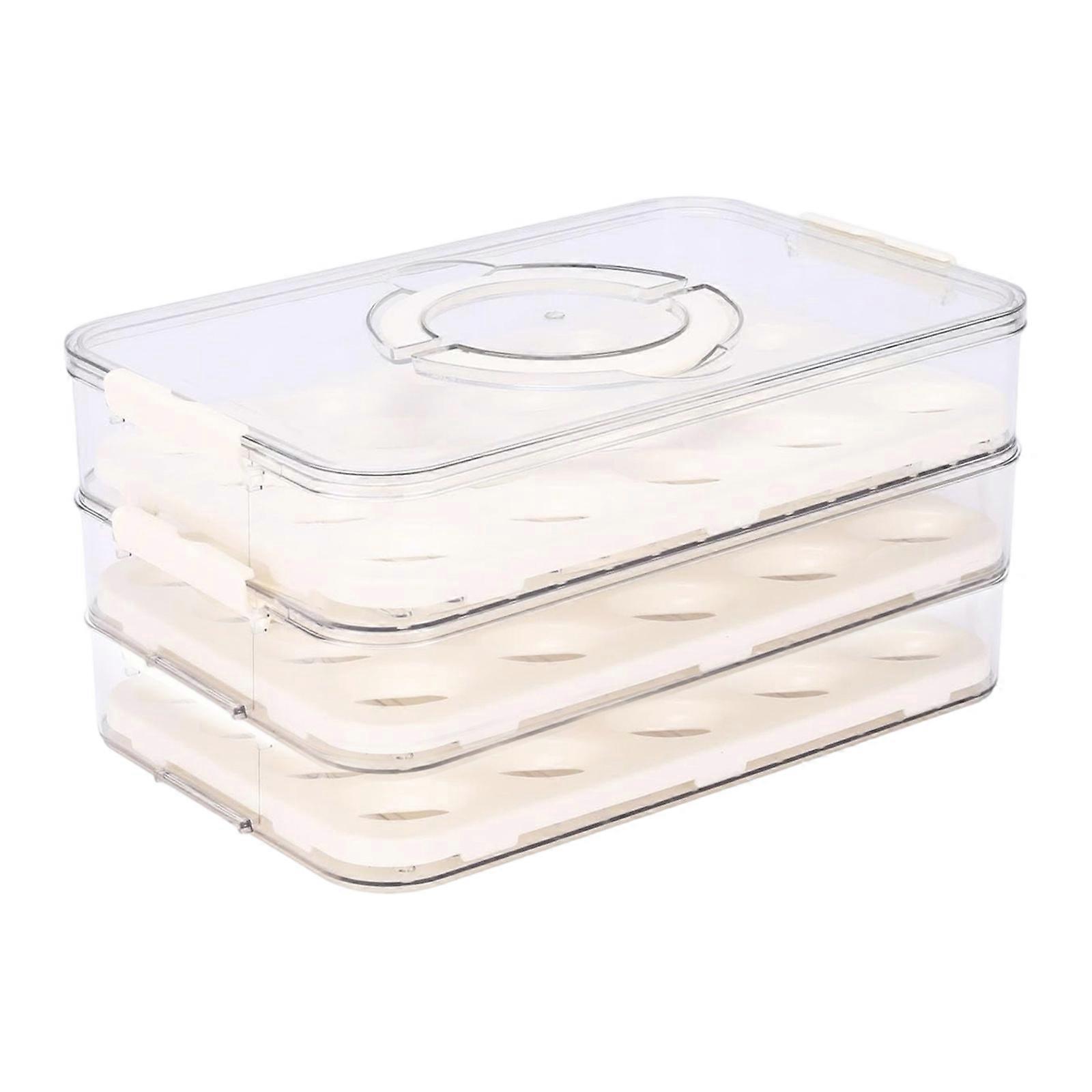 Two Layer Oocyte Storage Box for Refrigerator Stackable Plan Large Capacity 40 Embryos Locking Lid Food Safe Substance Transportable Use Multicolor