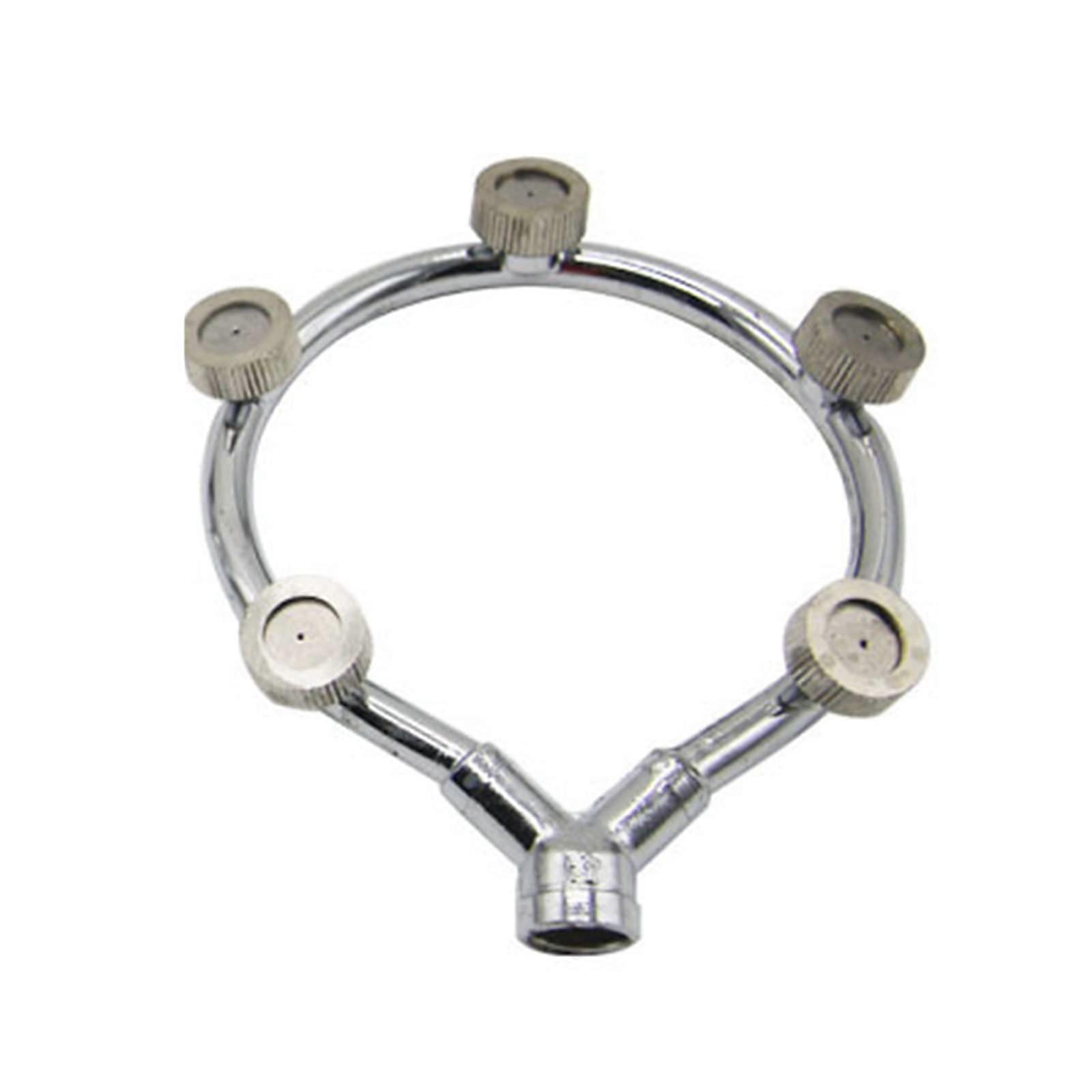 Stainless Steel Misting Nozzle Ring Adjustable Garden Irrigation Sprayer with Wide Spray Coverage