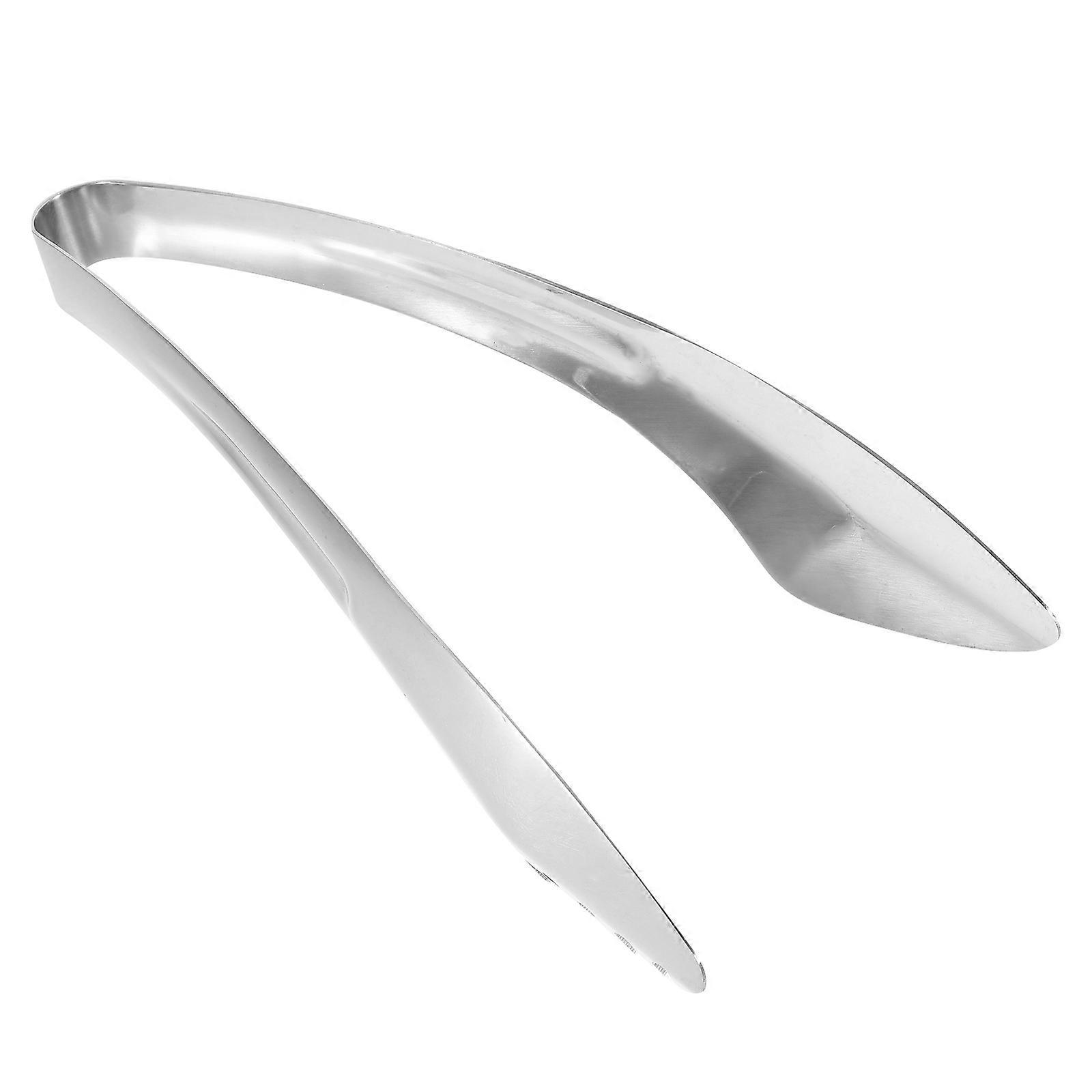 Food Clip Tongs Kitchen Tool Ergonomic Design 26X5X1CM Silver Multi-Function 1Pack