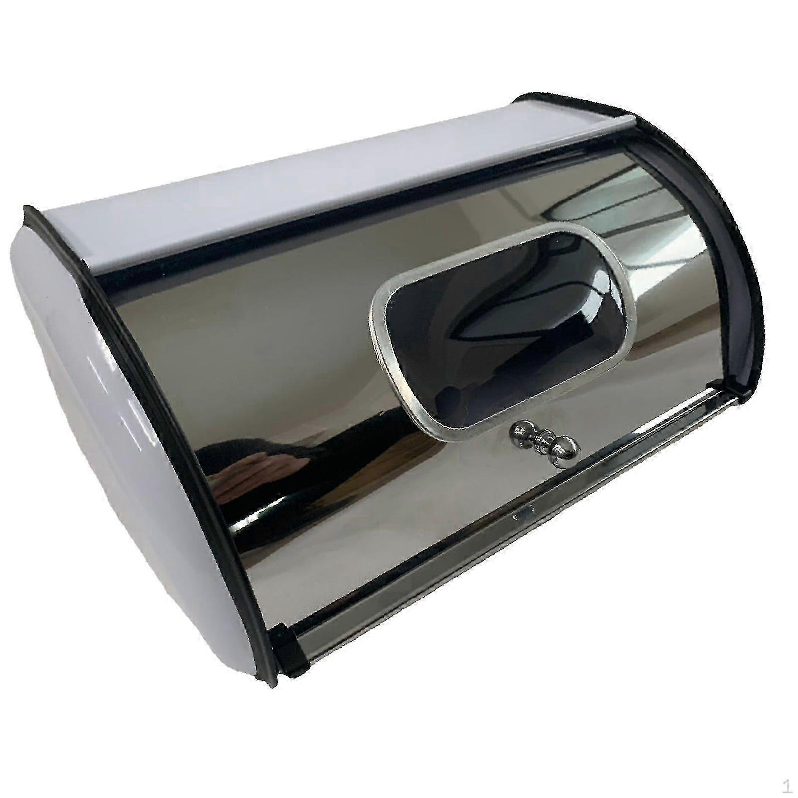 Bread Bin with Roll Lid Box Storage Container, Holder for Kitchen 26s