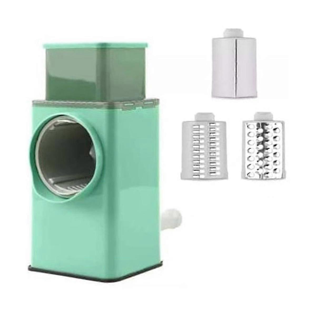 Grater Multi Function Vegetable Cutter Upgraded Cheese Grater Shredder With 3 Interchangeable Blade 25-26