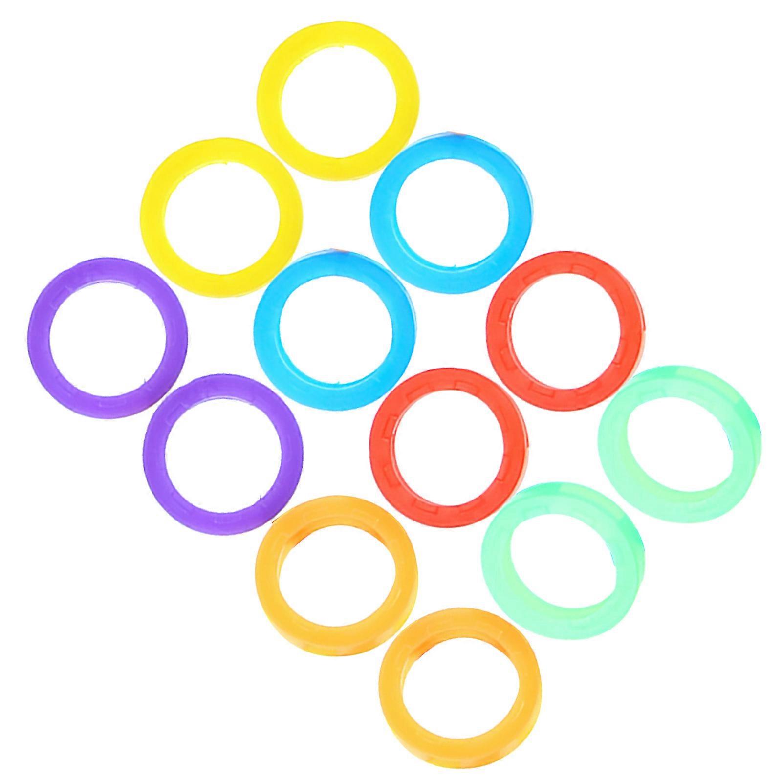 Key Caps Bright Colored Silicone Key Covers Color Coding Waterproof Dustproof for Daily Use Keys 12Pcs