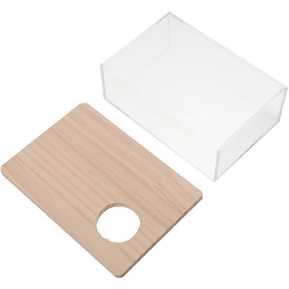 Hamster Sand Bath Box for Small Pets 3Pcs Clear Khaki Bathroom Container