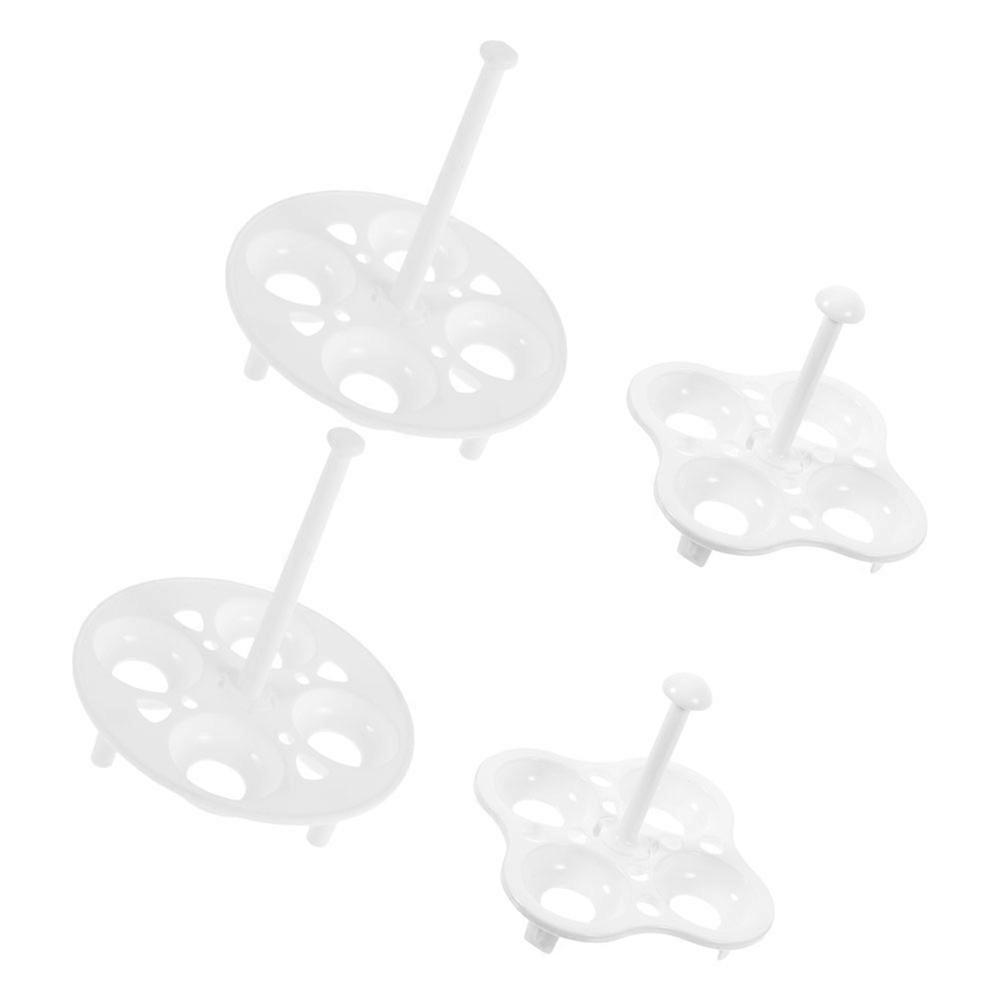 Plastic Egg Steamer Rack for Cooking 4Pcs Egg Holders White Color