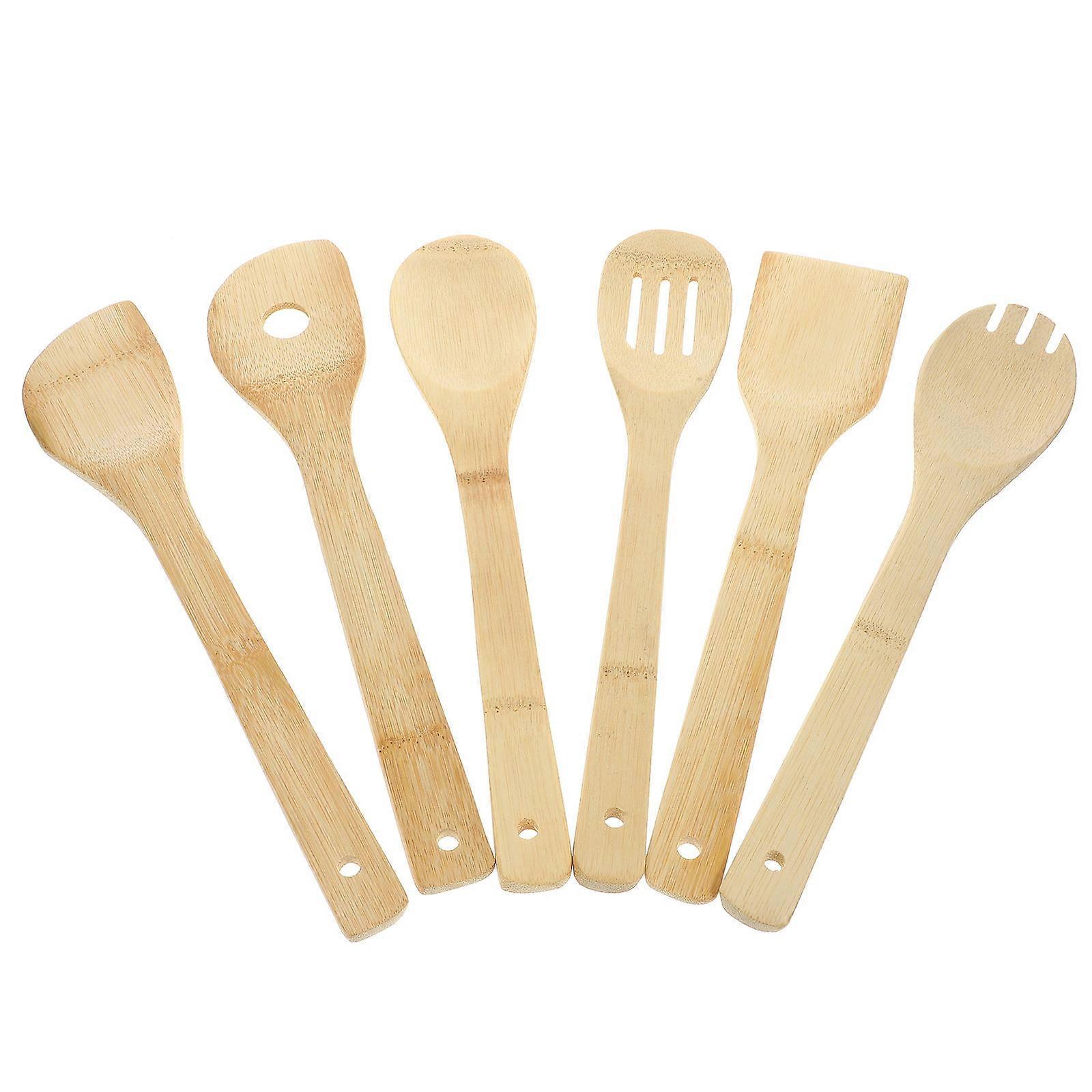 Wooden Kitchen Utensils for Cooking Use 6Pcs Halloween Pattern Spatula Set