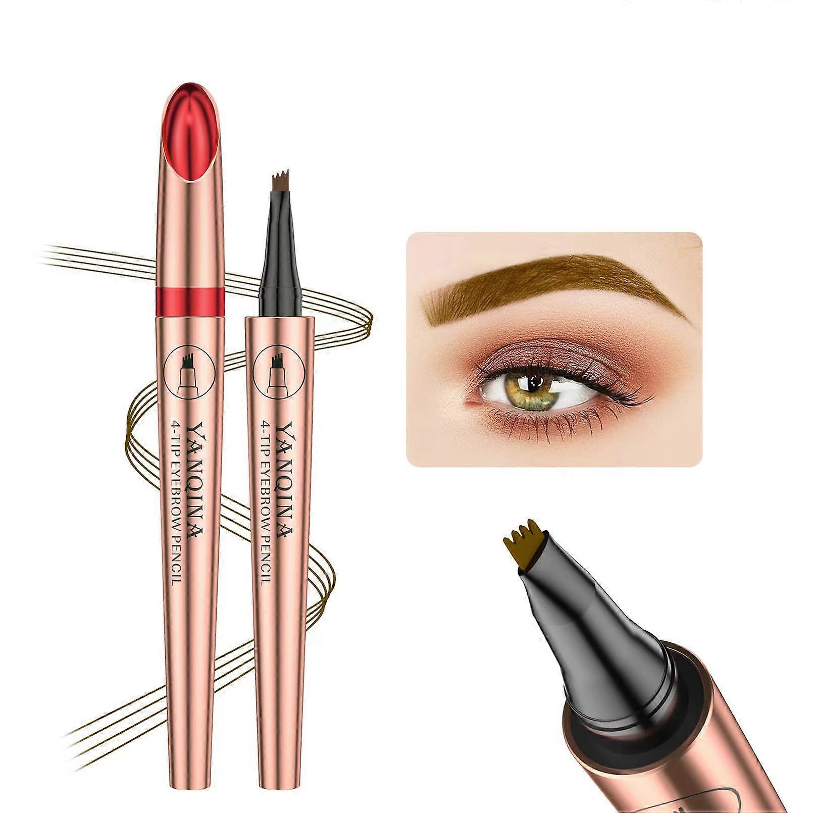 Retractable Eyebrow Pencil with Micro Fork Applicator for Precise Hairlike Strokes, Black Coffee