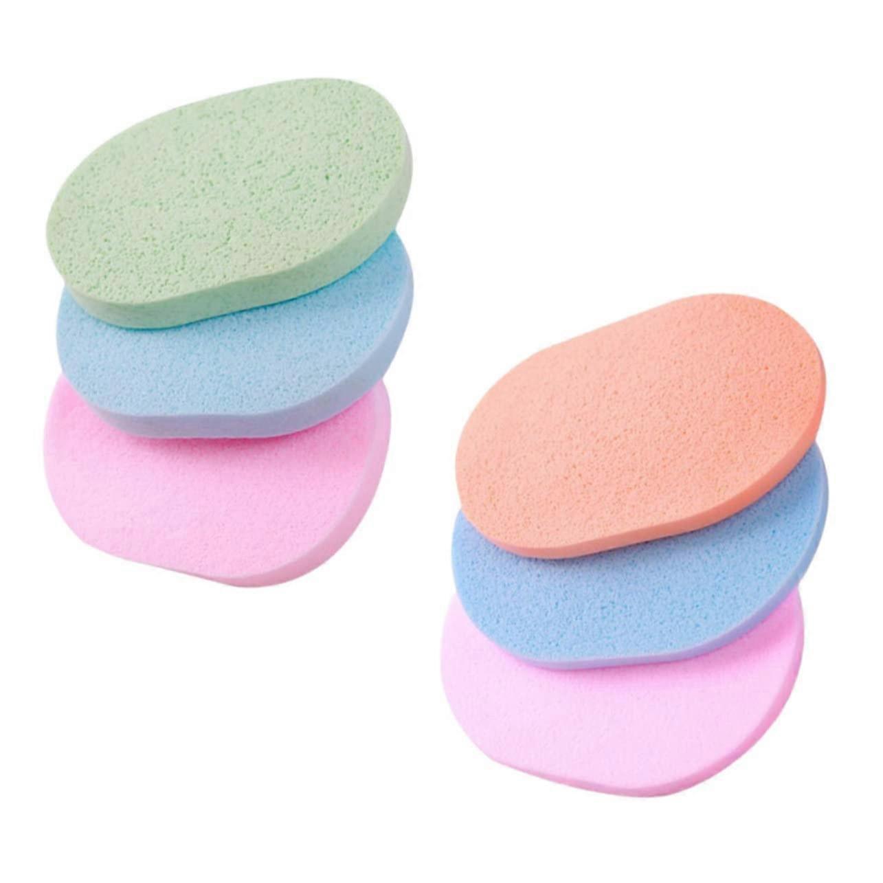 Facial Cleansing Sponge Set, Reusable Soft Exfoliating Face Sponges for Deep Pore Cleansing, 6pcs