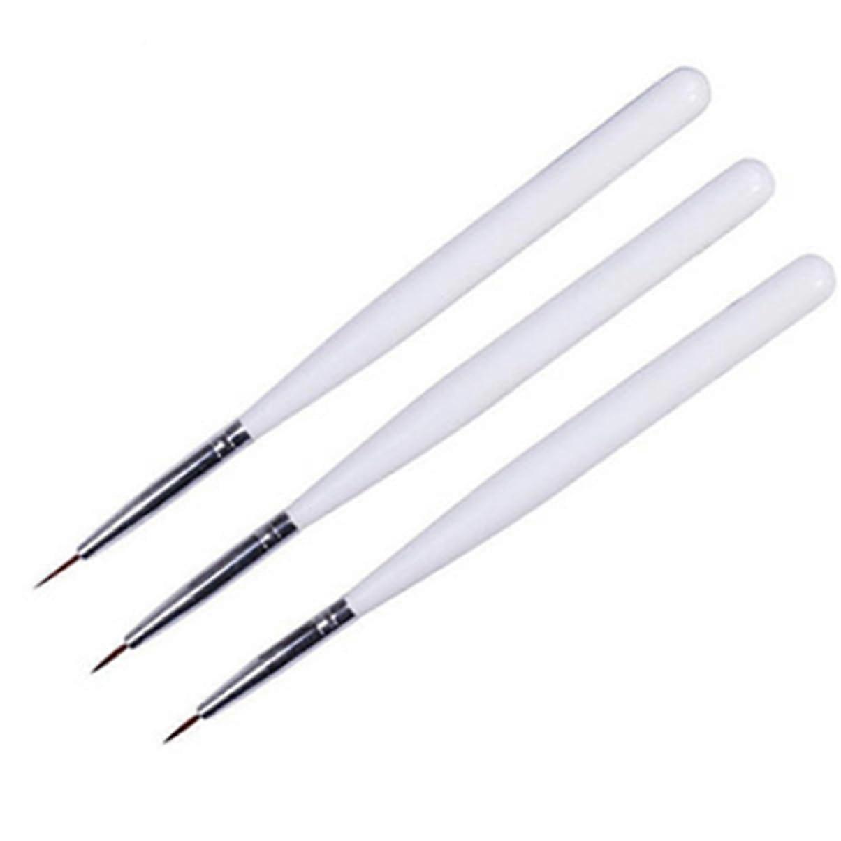 Nail Art Brushes Set with Dotting Tools for Gel Nails, Precise Detailing and Fine Design, 3pcs