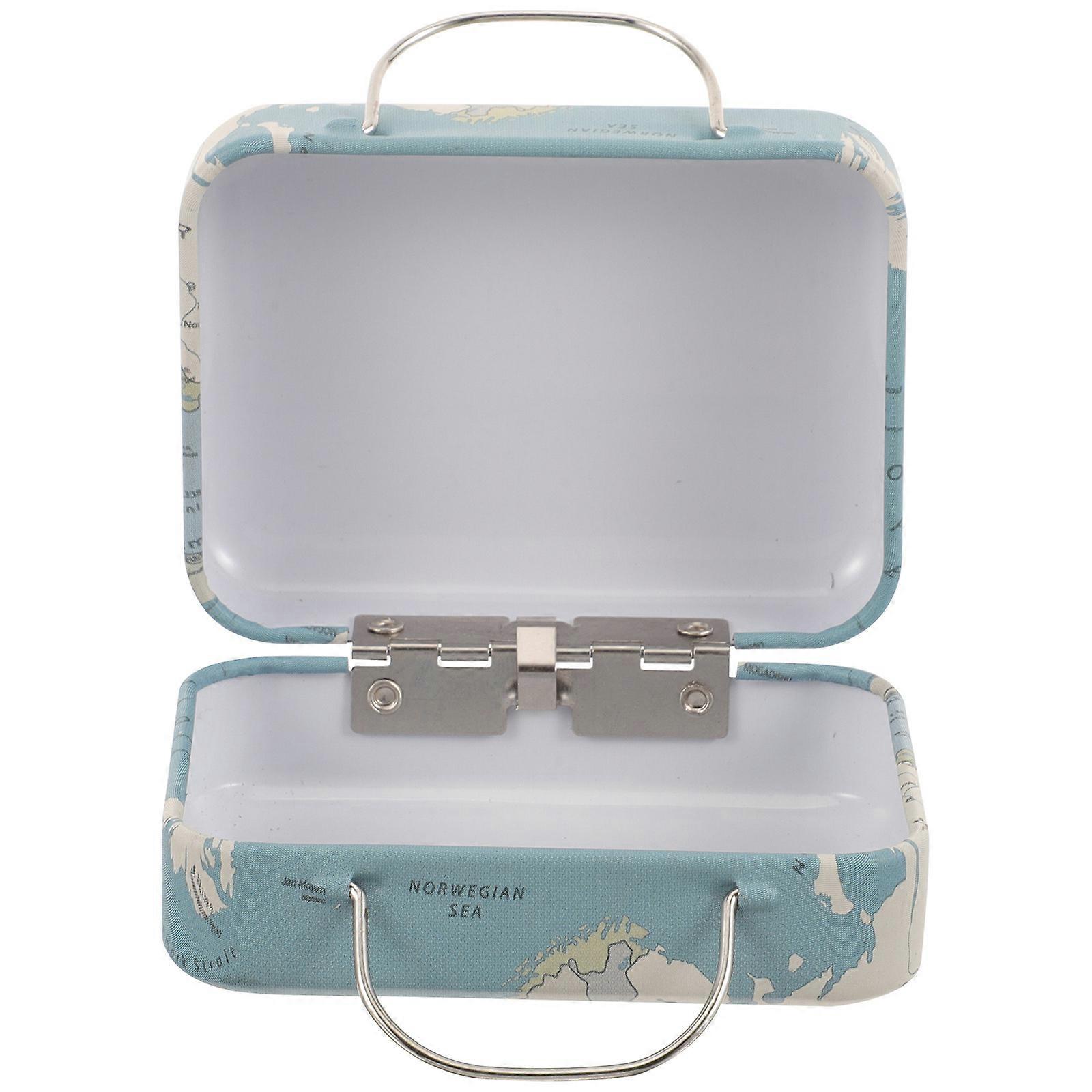 Mini Decorative Cosmetics Box Retro Mini Suitcase for 5Pcs Eyelash Storage