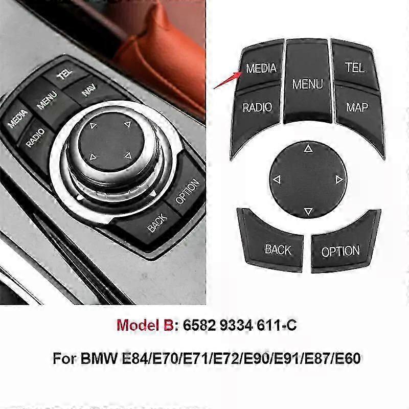 Car CIC IDrive Multimedia Control Knob Menu Button Keys For BMW X1 X5 X6 1 3 5 Series E84 E90 E91 E92 E70 E71 E72 E60 E87 E88