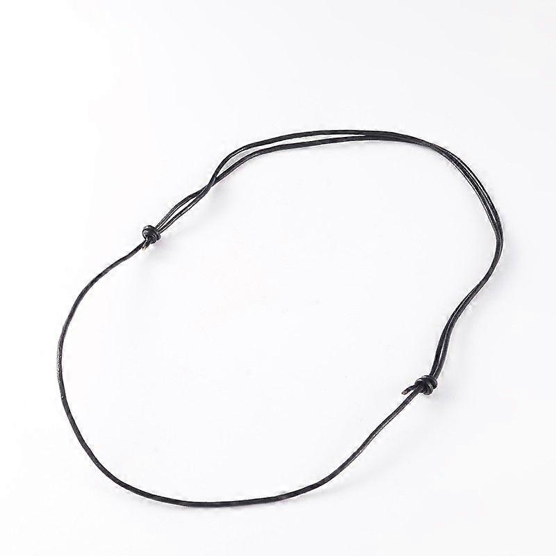 Adjustable Cowhide Leather Cord Necklace Making Black 18.5 inch