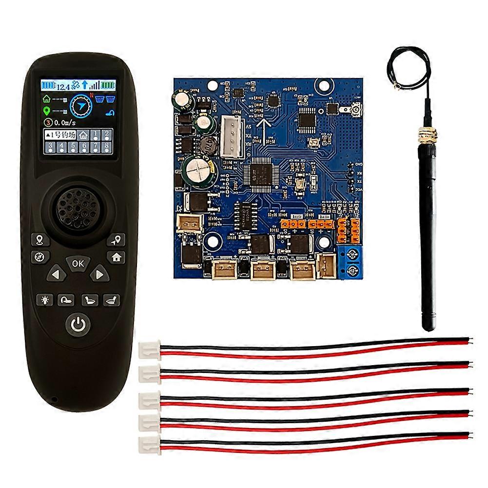 RXG4P-TXG4 Colored Screen Display Brushless Net-Pulling Boat Remote Control Set 7-30V Receiver Board with GPS Module